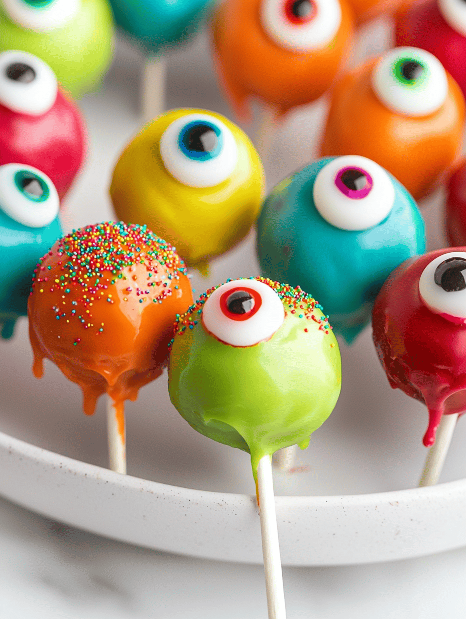 Spine-Chilling Halloween Monster Eyeball Cake Pops