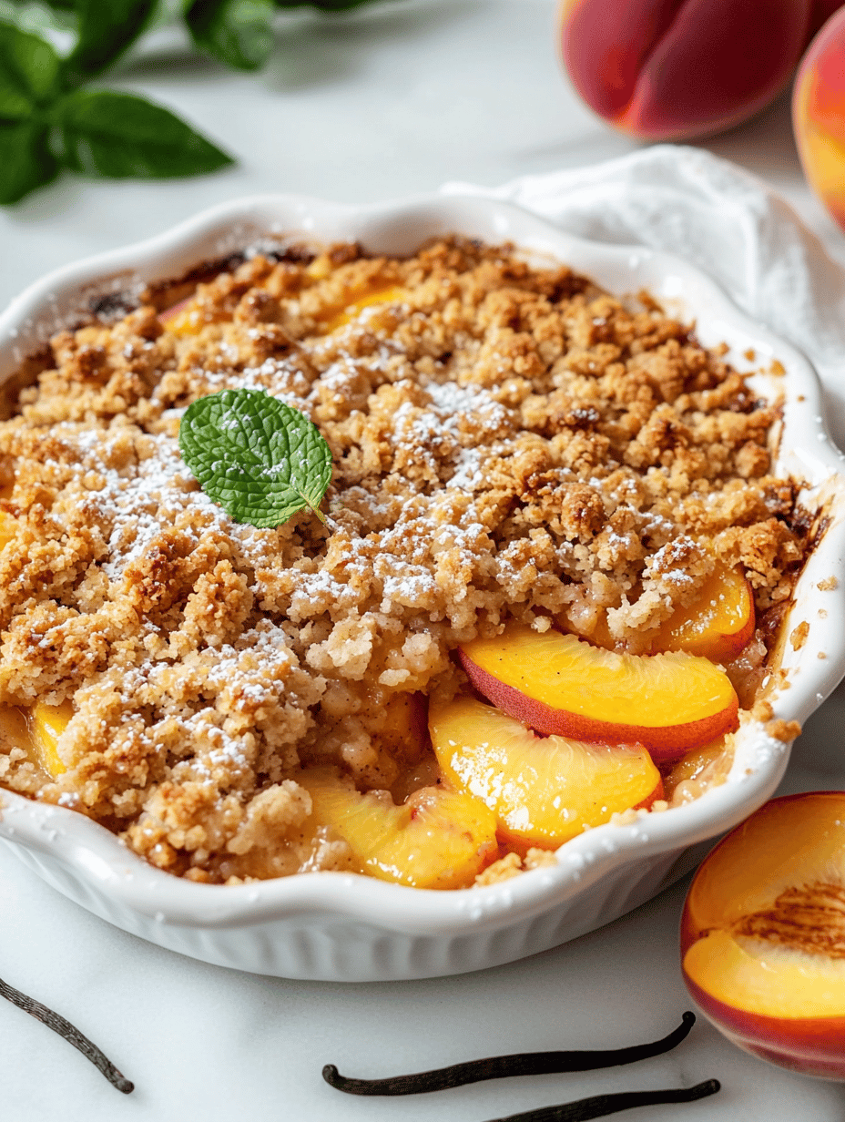 The Secret Spark: Elevating Peach Crumble with a Unique Twist