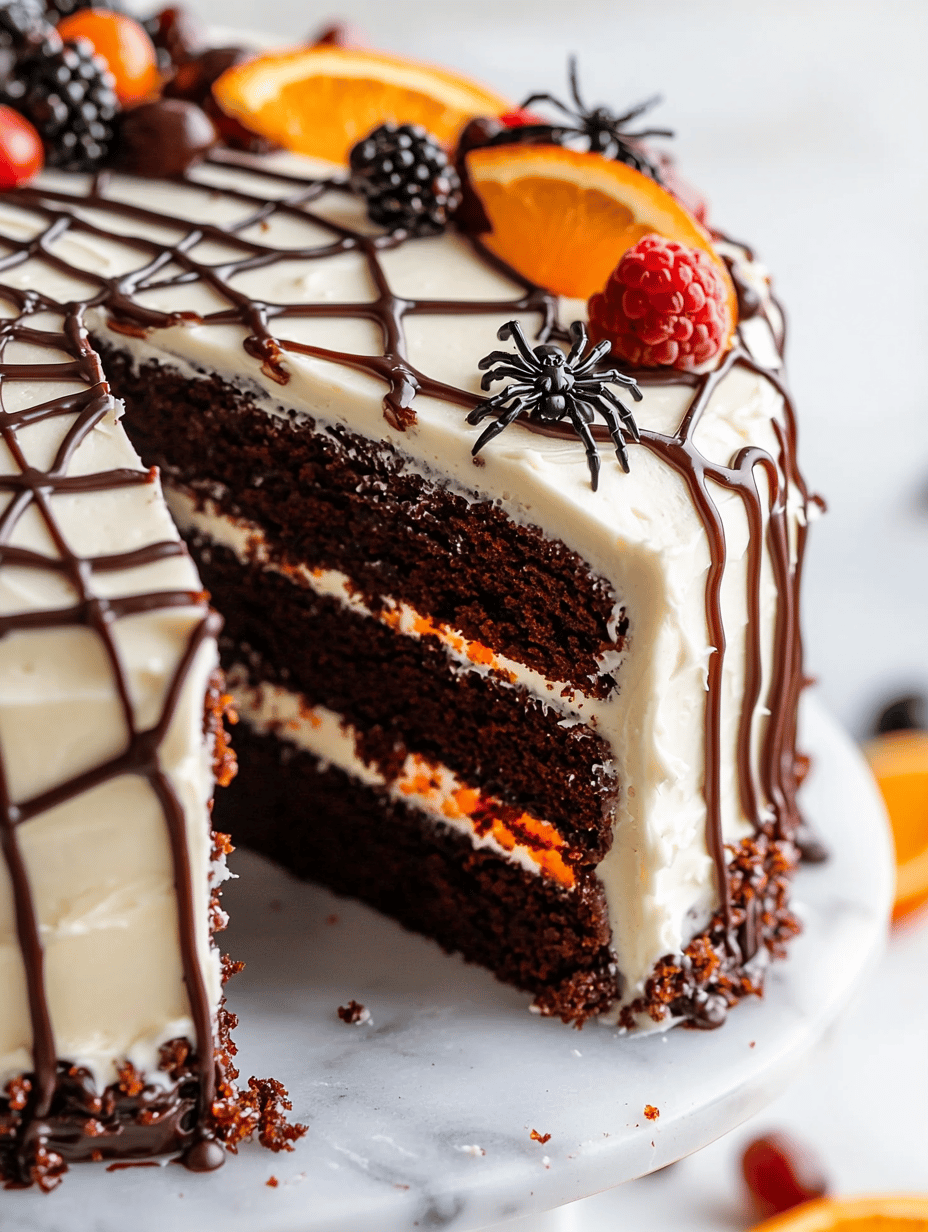 Spooky Elegance: The Ultimate Halloween Spider Web Cake