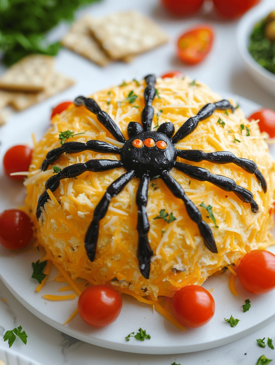 Spooky Elegance: The Halloween Spider Cheese Ball